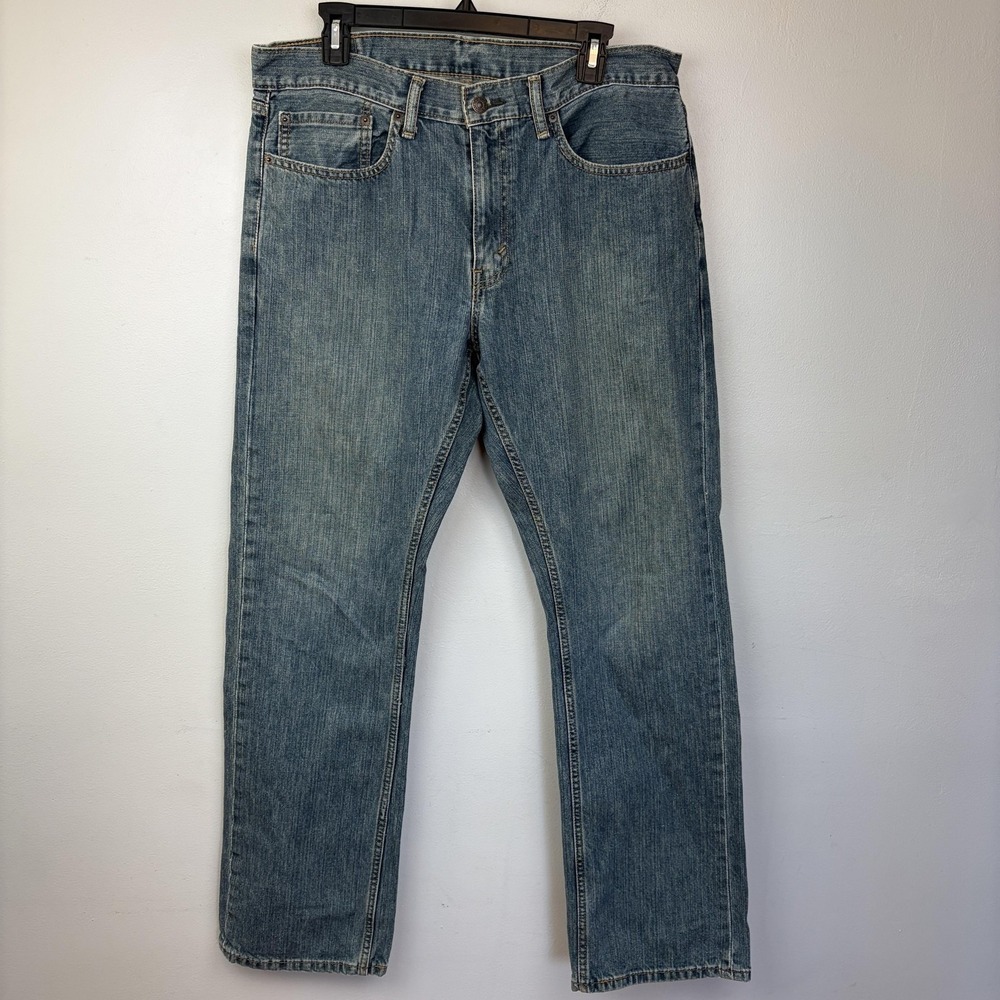 Levis 559‎ Jeans Mens 34x34 Blue Relaxed Straight Leg Denim Medium Wash Casual